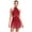 Burgundy, variant on YiZYiF Women's Sparkle Latin Dance Dress Tassel Bodysuit Samba Cha-Cha Stage Shows Dancewear Royal Blue XXL