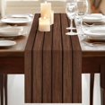 thumbnail image 3 of Table Runners 108 Inches Long Dress Scarves, Dark Brown Wooden Farmhouse Coffee/Dining/Kitchen Table Runner for Living Room, Vintage Western Country Wooden Board 13x108 Inch, 3 of 9