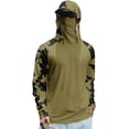 thumbnail image 2 of Tactical Style Sun Shirt For Men With Full Face Cover And Raglan Sleeves Highlighting Moisture Wicking Performance For Daily Wear Dark Green XXL, 2 of 5