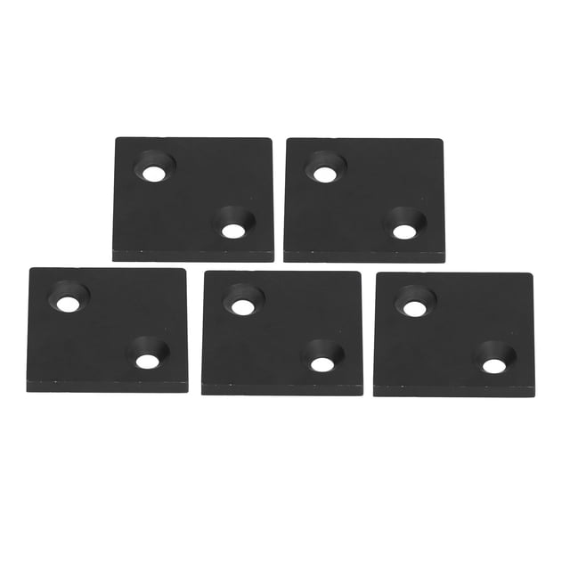 Aluminum Alloy End Covers, 6060 Double Slots Lightweight Plug Plate For 3D Printers For CNC Equipments Silver,Black