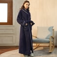 thumbnail image 7 of Gifts for Her Robe for Women Fluffy Loungewear Oversized Warm Women's Robes Bath Womens Bathrobe Dark Blue, 7 of 7