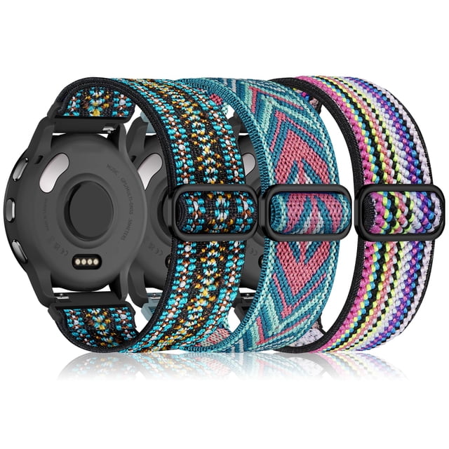 Bandas elásticas deportivas de nailon de 22 mm para Garmin Vivoactive 4/Venu 3
