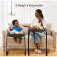 thumbnail image 5 of CHITOOMA Adjustable Folding TV Tray with 6 Heights and 3 Tilt Angles, Black, 5 of 7