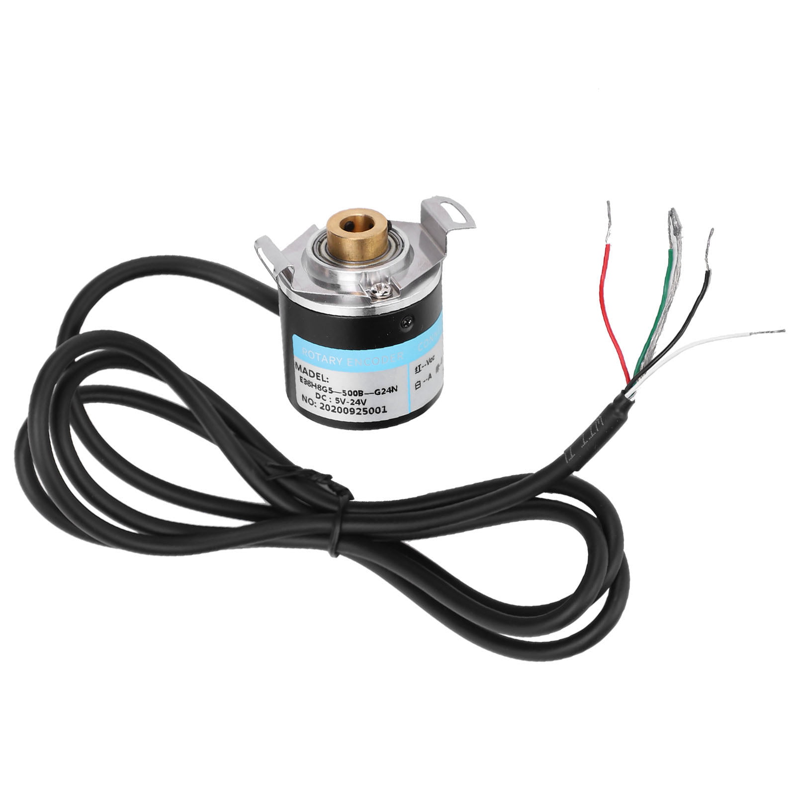 360B Small Encoder Hollow Shaft AB 2‑Phase for Industrial Automation Parts 3000‑6000 RPM DC5-24V with 3 Screws and 6 Washers 