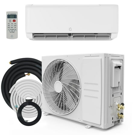 18,000 BTU Mini Split AC/Heating System for Room Up to 1250 Sq.Ft, 19 SEER2 Inverter Energy Efficient Ductless Air Conditioner