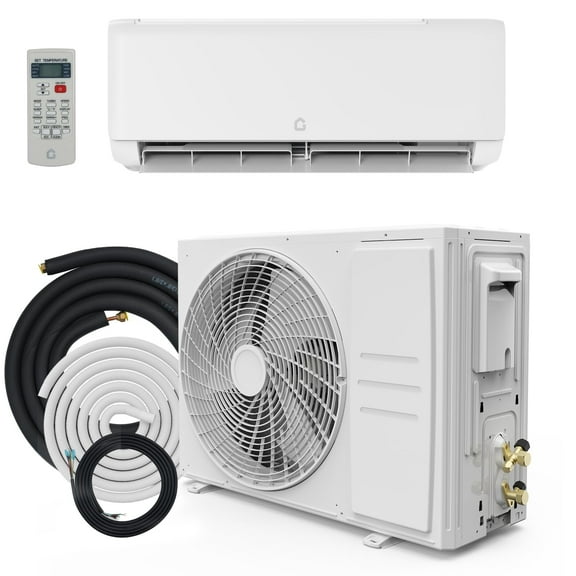 18,000 BTU Mini Split AC/Heating System for Room Up to 1250 Sq.Ft, 19 SEER2 Inverter Energy Efficient Ductless Air Conditioner