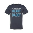 thumbnail image 2 of Girl Stole My Heart She Calls Me Daddy Daughter Girl Dad Father Gift | Mens Father's Day T-Shirt, Vintage Heather Navy, Small, 2 of 4