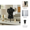 thumbnail image 5 of Modern Metal & Marble Torso Sculpture - Contemporary Abstract Home & Office Decor - Artistic Accent for Living Room, Bedroom - 23" Black, 5 of 12