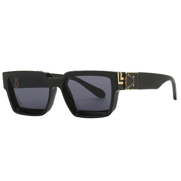 Fashion sunglasses, European and American versatile personality, PC, metal, Black
