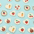 thumbnail image 4 of U8MO 30x Cute Enamel Sweet Heart Flower Strawberry Charms Pendants for Jewelry Making, 4 of 6