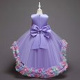thumbnail image 5 of Girl Rose Ruffle Tiered Tutu Gown Flower Girl‘s Sleeveless Lace Princess Dresses with Long Hem Party Ball Tulle Pageant Gowns for Wedding, Birthday, Christmas - 3-10T, 5 of 5