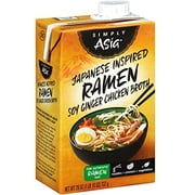 Simply Asia Japanese Inspired Ramen Soy Ginger Chicken Broth, 26 Fl Oz, Pack Of 6