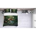 thumbnail image 3 of 3D Green Forest Tree Trunk Landscape Quilt Cover Set Bedding Set Duvet Cover, 3 of 3