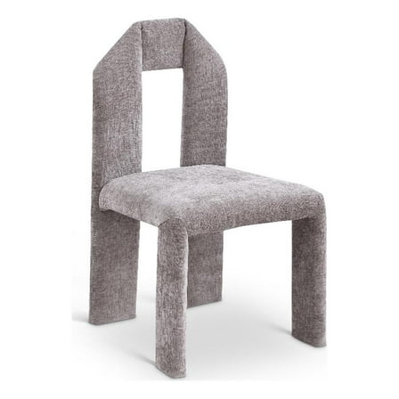 Maklaine Modern Gray Chenille Fabric Dining Chair (Set of 2)