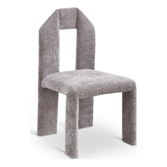 Maklaine Modern Gray Chenille Fabric Dining Chair (Set of 2)