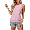 thumbnail image 2 of BLVB Tank Top for Women Summer Outfits Crewneck T Shirts Trendy Eyelet Sleeveless Basic Beach Vacation Clothes 2025, 2 of 7