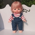 thumbnail image 2 of Ropa de muñeca de 4 piezas Yotijar Pantalones con Camiseta a rayas Traje de trajes de muñeca para niña, 2 of 10