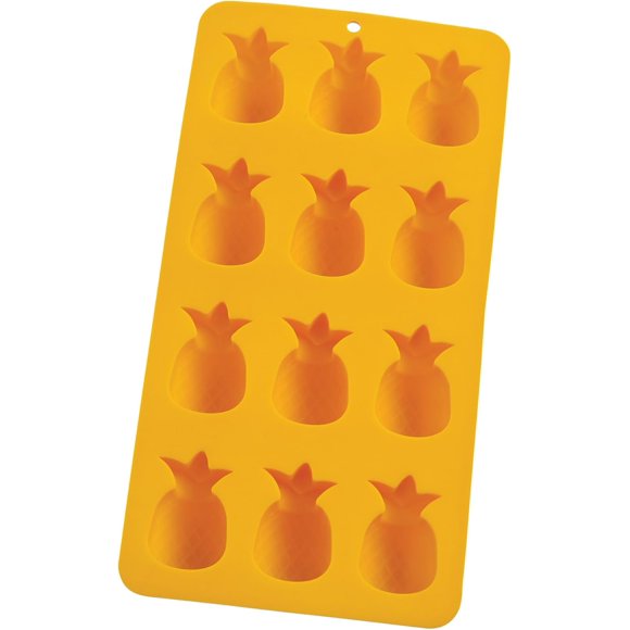 HIC Harold Import Co. 43822 Pineapples Ice Cube Tray and Baking Mold, Yellow
