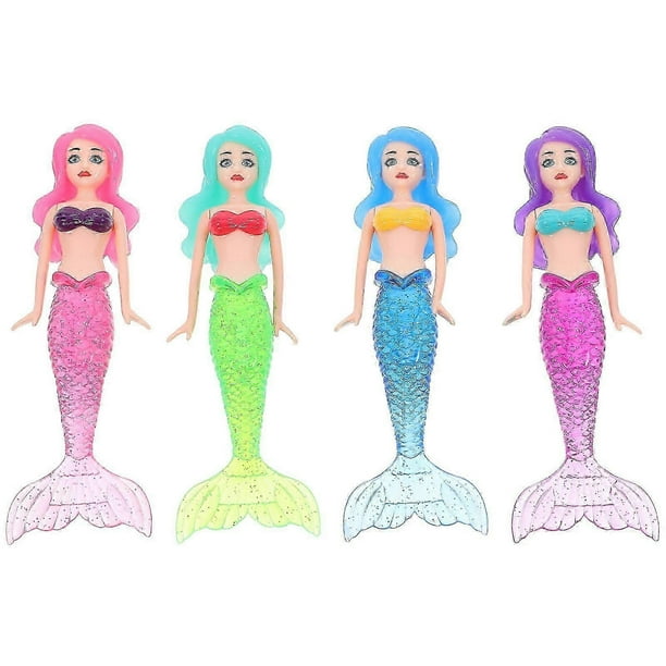 4pcs Underwater Mermaid Diving Pool Toys Underwater Training Diving Game Toys
