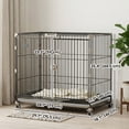 thumbnail image 3 of PawHut Dog Crate on Wheels, 30 Inch Metal Dog Cage, 3 of 10