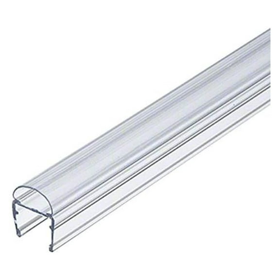 Gordon Glass Universal Clear Polycarbonate U-Channel with Soft Vinyl Bulb Seal for 3/16", 1/4" and 5/16" Glass - 73" Long