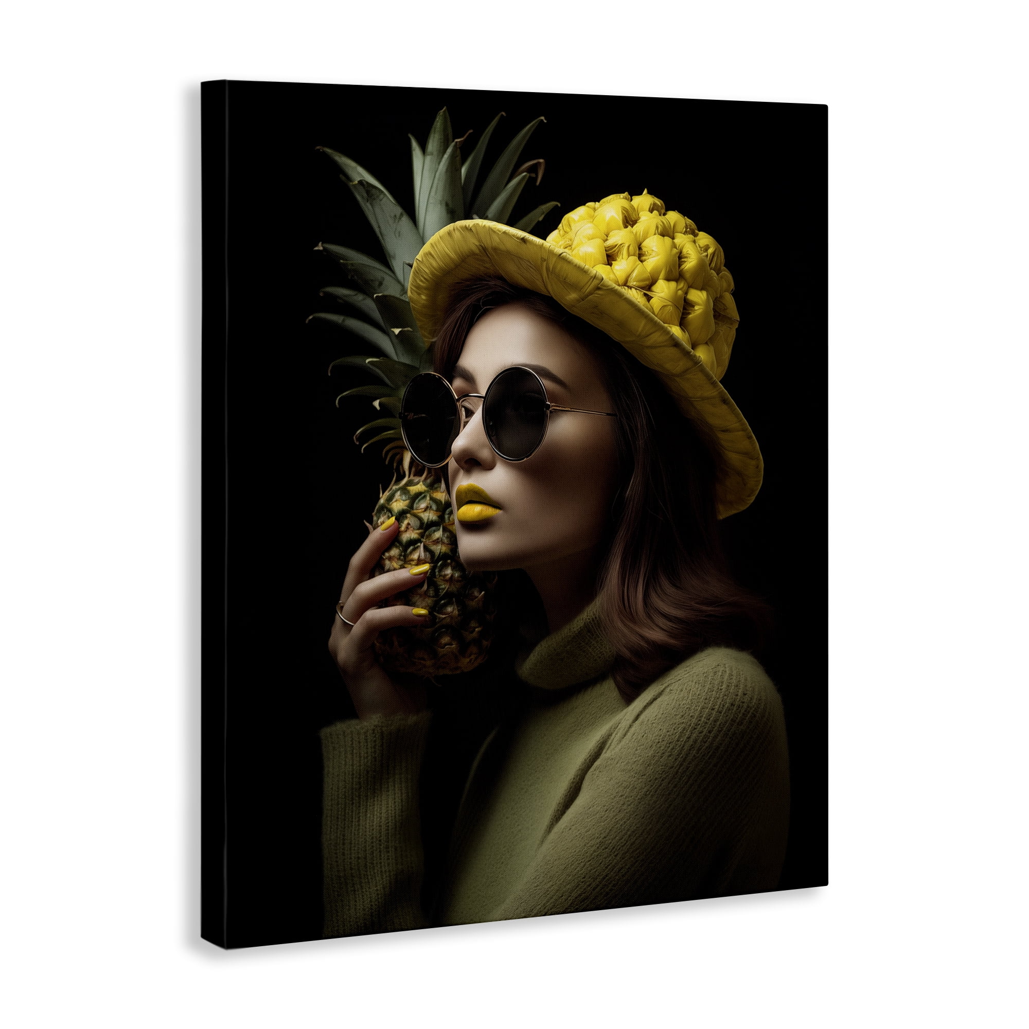 Stupell Industries Chic Tropical Woman Novelty Painting Gallery Wrapped Canvas Art Print Wall Art, 24 x 30