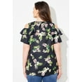 thumbnail image 2 of Catherines Women's Plus Size Open-Shoulder Georgette Top, 2 of 4