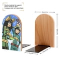 thumbnail image 2 of My Hero Academia Boku Bookends Wood Book Divider Decor Shelves Non-Skid Book Stand 2 Pieces For Classroom Dormitory Bookshelf Office Home, 2 of 7