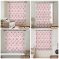 thumbnail image 6 of Vintage Flower Pattern Sheer Curtains 54 Inches Long, Spring Floral Leaves Plants Pink Light Filering Curtains, Breathable Simi Curtain Privacy Drapes for Kitchen Bathroom Small Window Treatment, 6 of 9