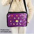 thumbnail image 4 of Multi-Color Ita Crossbody Bag and Multi-Color Insert, Ita Messenger Bag, Window Bag, Pin Purse, Pin Display Bag, Ita Bags, Pin Trading Bag, Itabag, Shoulder Ita Bag., 4 of 8
