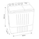 thumbnail image 4 of Lavadora Hisense Semiautomática 2 Tinas 18KG Blanca, 4 of 4