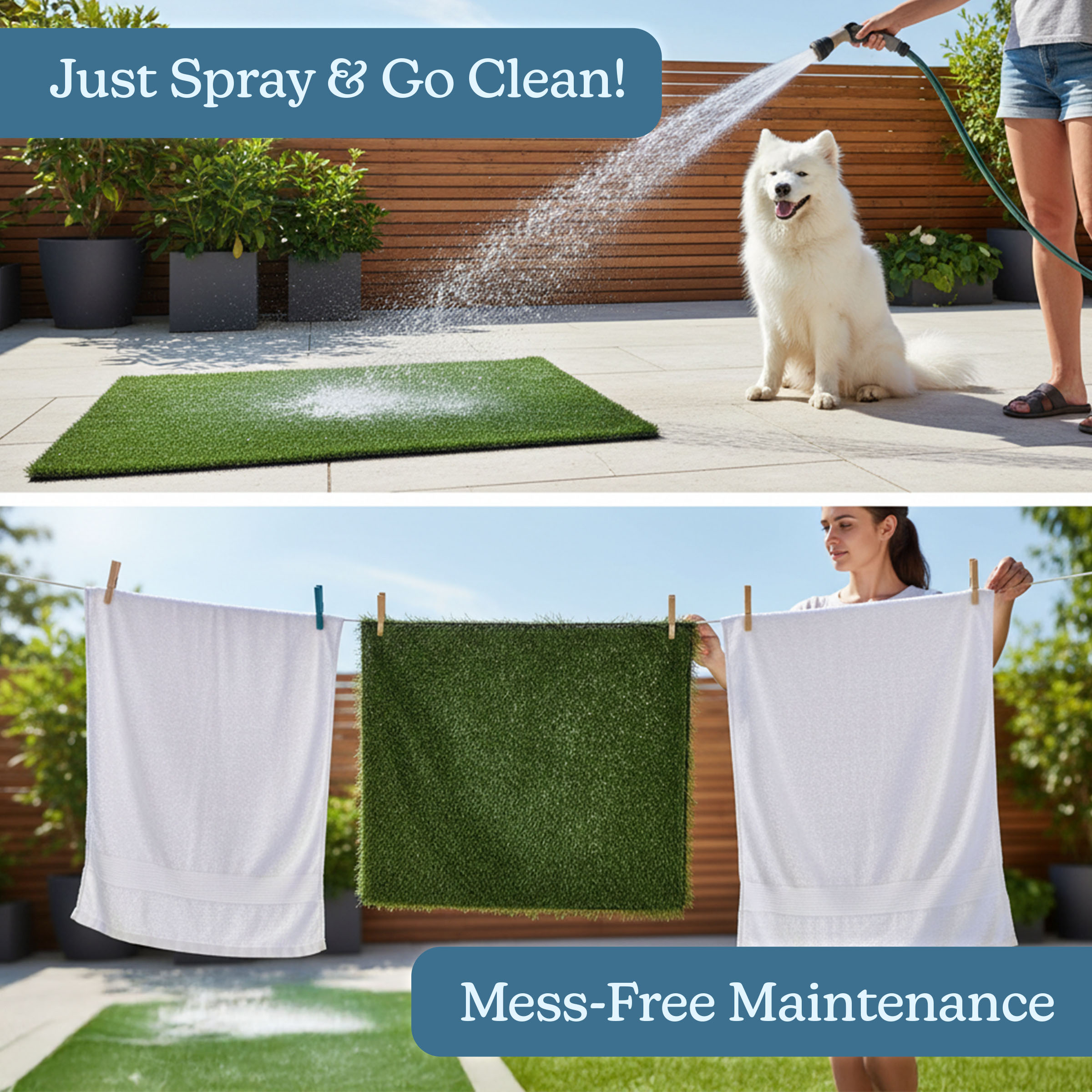 PETMAKER Set of 3 Replacement Turf Grass Pee Pads - Puppy Essentials