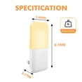 thumbnail image 3 of DAYBETTER Sensor Night Light 2 Pack,0.5W Plug-in Night lamp,Nightlights with Smart Dusk to Dawn Sensor for Stairs Bedroom Bathroom, 3 of 7