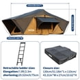 thumbnail image 3 of Rooftop Tent Soft Shell for SUV & Truck Camping,Roof Top Tent with Telescopic Ladder and LED Lighting for 2-3 Person,Quick-Setup, 3 of 7
