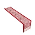 thumbnail image 2 of Clearance Sales！Vteches Red Tassel Table Flag,Christmas Wedding All Polyester Dining Table Sideboard Coverlet, 2 of 6