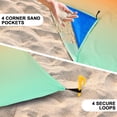 thumbnail image 2 of Manta de playa WIWIGO, impermeable y resistente a la arena, 200 x 225 cm, para 2 a 8 adultos, 2 of 6