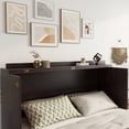 thumbnail image 5 of Newest Queen Murphy Bed with Charging Station, Pine Wood Cabinet Bed with Rattan Panel & Large Drawer, Space Saving Wall Bed for Guest Room & Small Spaces,Espresso, 5 of 20
