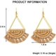 thumbnail image 3 of Pendientes llamativos con colgante de borla y flecos hechos a mano bohemios para mujer (marrón) JM, 3 of 5