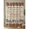 thumbnail image 4 of Fsddascl Farmhouse Shower Curtain Set - Long 72" x 84" Washable Bathtub Curtain with 12 Hooks, Brown Country Star Berry Vintage Wood Grain Waterproof Fabric Stall Shower Curtains for Bathroom/Bathtub, 4 of 6