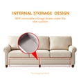 thumbnail image 4 of Beige 2+3 Seat Fabric Sofa with High - Density Elastic Sponges and Storage, 4 of 6
