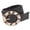 Black, variant on One Size Raffia Stretch Belt with SeaShell Buckle (Women)