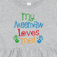 thumbnail image 4 of Inktastic Me Meemaw Loves Me Cute Girls Baby Dress, 4 of 5