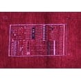 thumbnail image 1 of Ahgly Company Indoor Rectangle Abstract Pink Contemporary Area Rugs, 7' x 9', 1 of 4