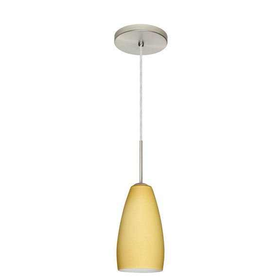 Besa Lighting - Chrissy-One Light Cord Pendant with Flat Canopy-4.25 Inches Wide