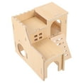 thumbnail image 5 of IBASETOY Hamster House Decor Mini Wooden Slide Toy Interactive Play Small Pet Hut 1Pcs, 5 of 8