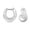 White Gold Silver Post Huggie, variant on 925 Sterling Silver Post Hoop Earrings for Women Teen | Lightweight Small Huggie Hoops Earring | Size 13mm