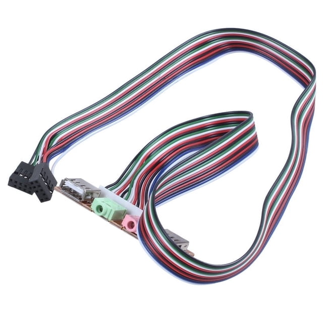 Puerto USB para computadora PC, auriculares, micrófono, cable, soporte para panel frontal
