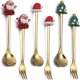 thumbnail image 2 of Juego de cubiertos para decoración de árbol de Navidad, cuchara de postre, tenedor de fruta, cuchara de café, regalo de Navidad, 2/1 piezas, 2 of 4