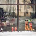 thumbnail image 5 of Conjunto de dos pegatinas navideñas de Papá Noel para ventana, pegatinas estáticas para pared navideñas con copos de nieve para sala de estar y ventana, 5 of 5