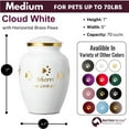 thumbnail image 2 of Ottillie Paws Premier Series - Medium Gold White/Horizontal Brass Paws with Laser Personalization, 2 of 6